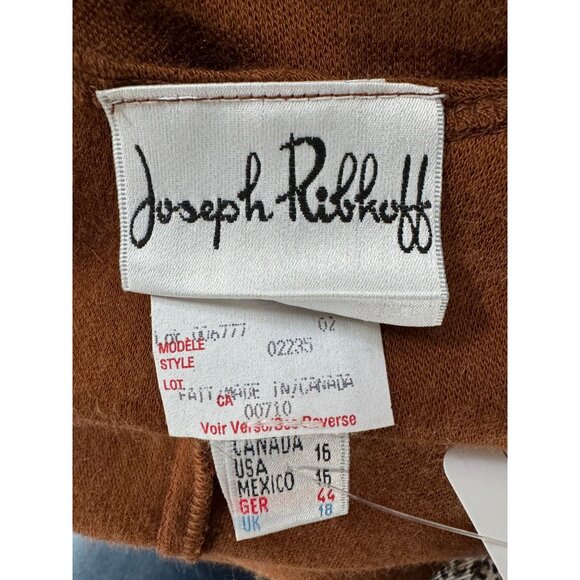 Vintage Joseph Ribkoff Tiger Print & Brown Two Pc Size 16 Maxi Dress - Picture 10 of 16